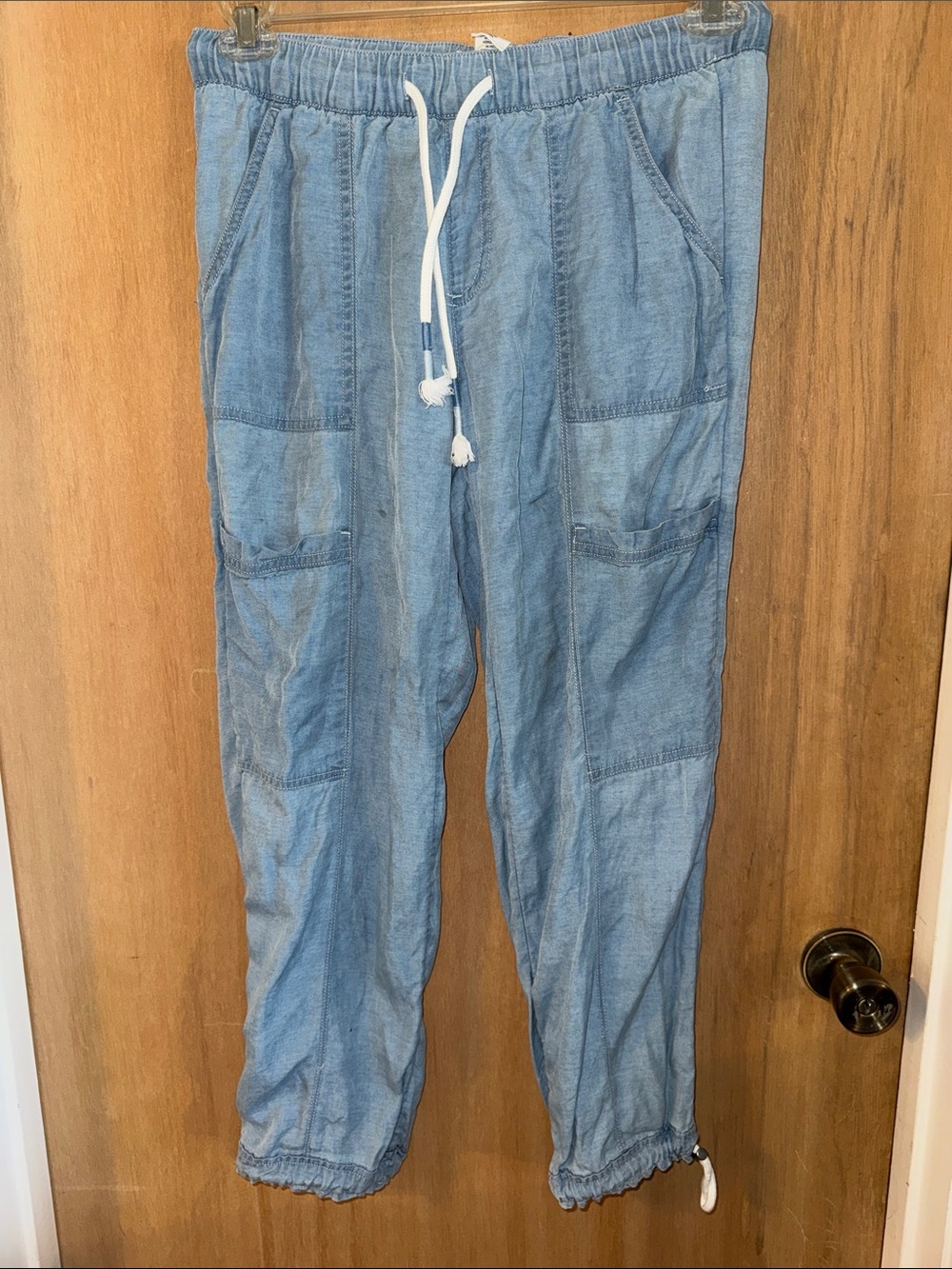 Nicole Miller Lightweight %100 Lyocell Cargo-Style Joggers Small